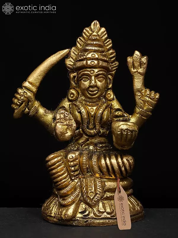 3" Small Goddess Santoshi | Brass Statue