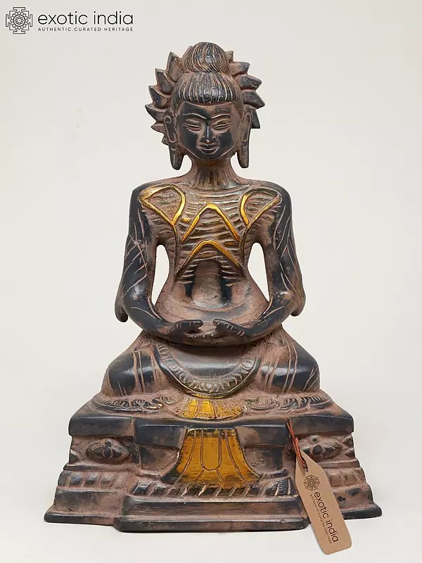 7" Meditating Lord Buddha | Brass Statue