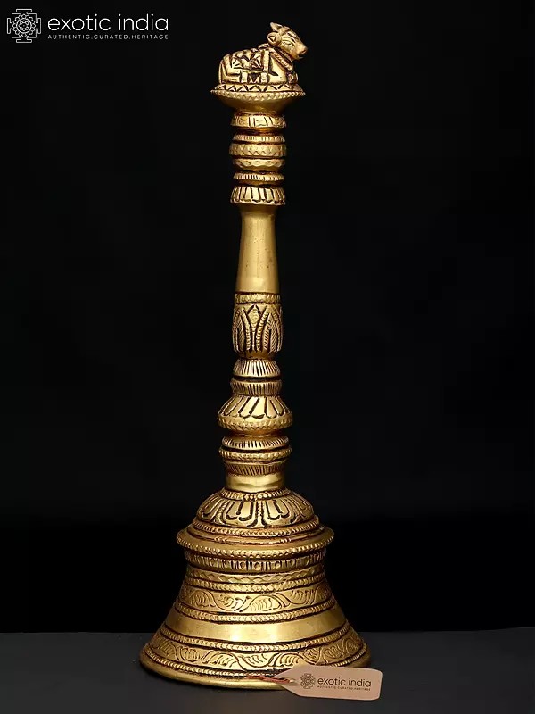 9" Nandi Bell in Brass | Handmade | Made In India