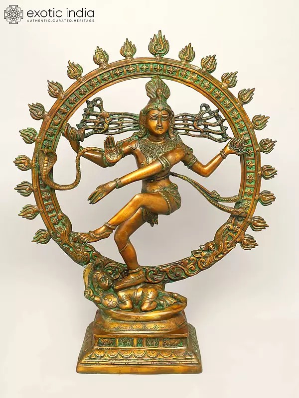 33"  Large Dancing Lord Shiva (Nataraja) | Brass Statue