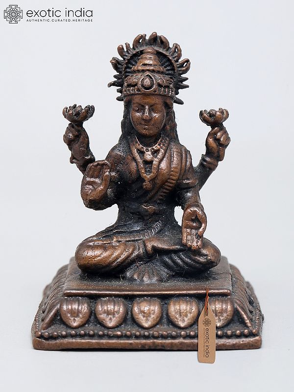 1" Small Blessing Goddess Lakshmi | Copper Statue