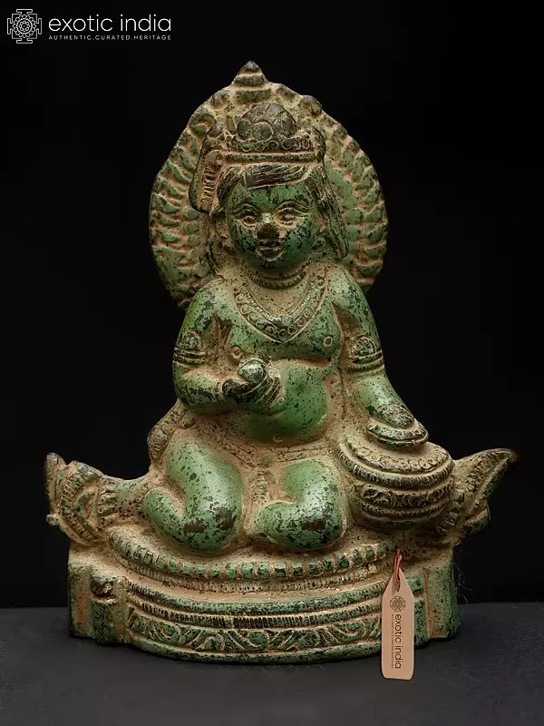 4" Small Brass Butter Krishna (Makhanchor) | Handmade | Made In India