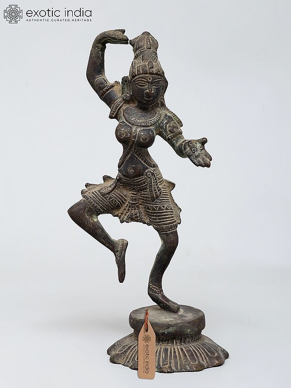 7" Dancing Apsara | Brass Statue | Made In India | Handmade