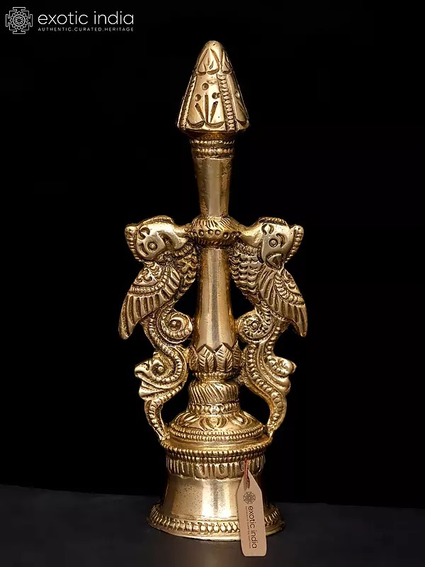 5" Brass Peacock Design Ritual Bell