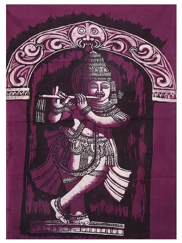 Lord Krishna as Venugopala | Batik Painting