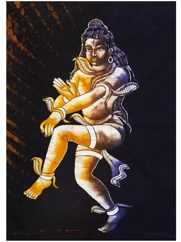 Dancing Lord Shiva (Nataraja) | Batik Painting