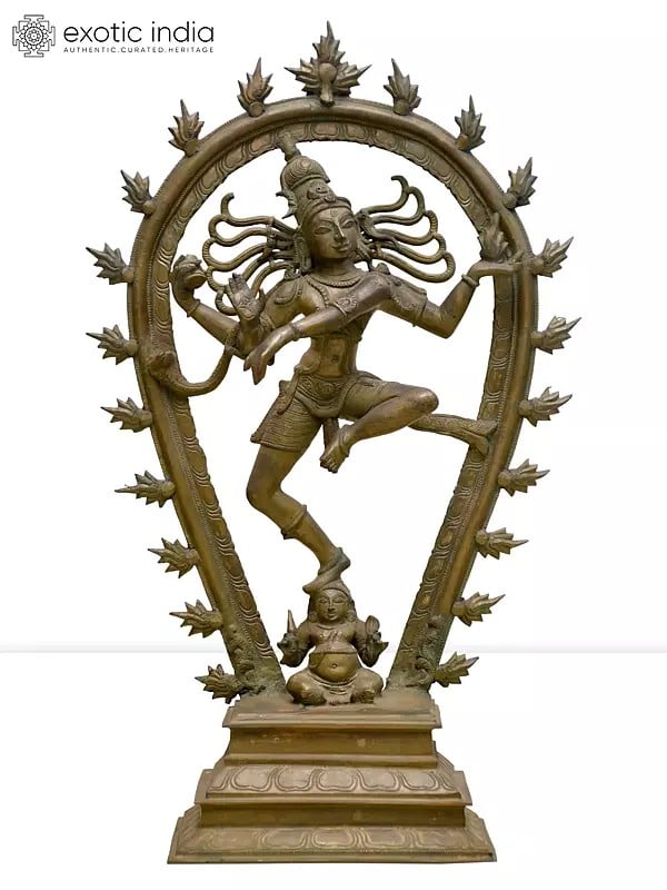 18" Lord Shiva as Nataraja | Madhuchista Vidhana (Lost-Wax) | Panchaloha Bronze from Swamimalai