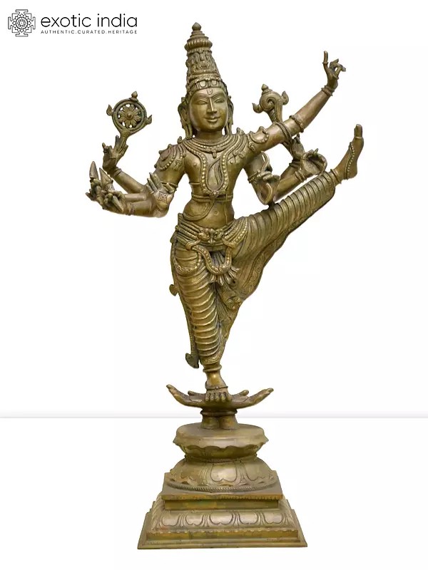 25" Ulagalantha Perumal | Madhuchista Vidhana (Lost-Wax) | Panchaloha Bronze from Swamimalai