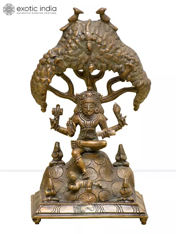 10" Dakshinamurti Shiva | Madhuchista Vidhana (Lost-Wax) | Panchaloha Bronze from Swamimalai