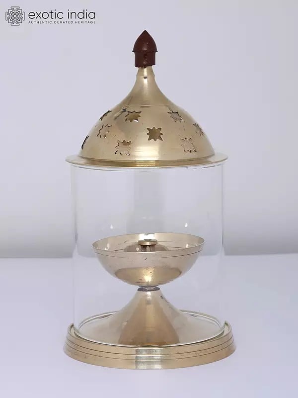 Brass Pooja Akhand Diya (Lamp)