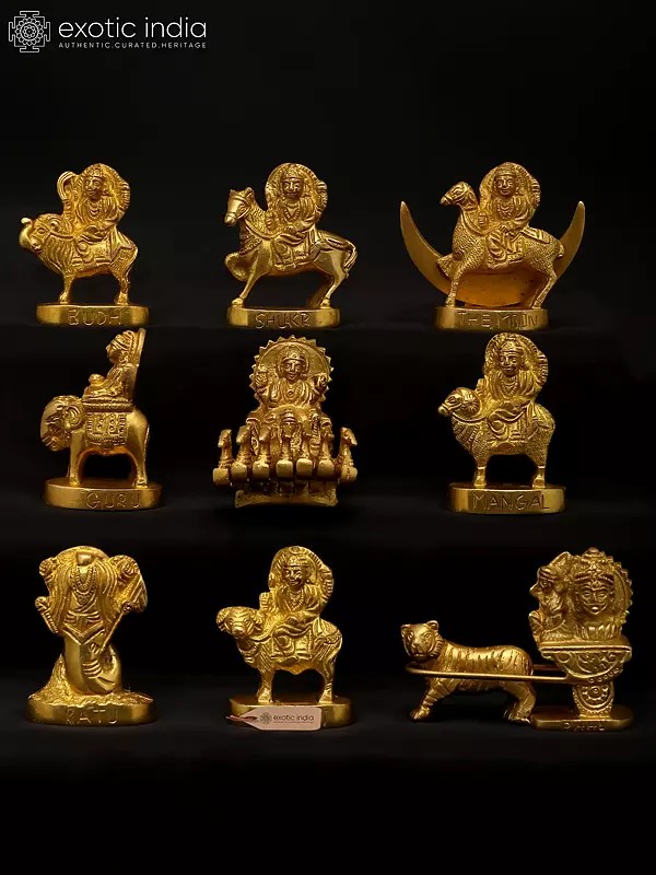 2" Small Navagraha Set in Brass
