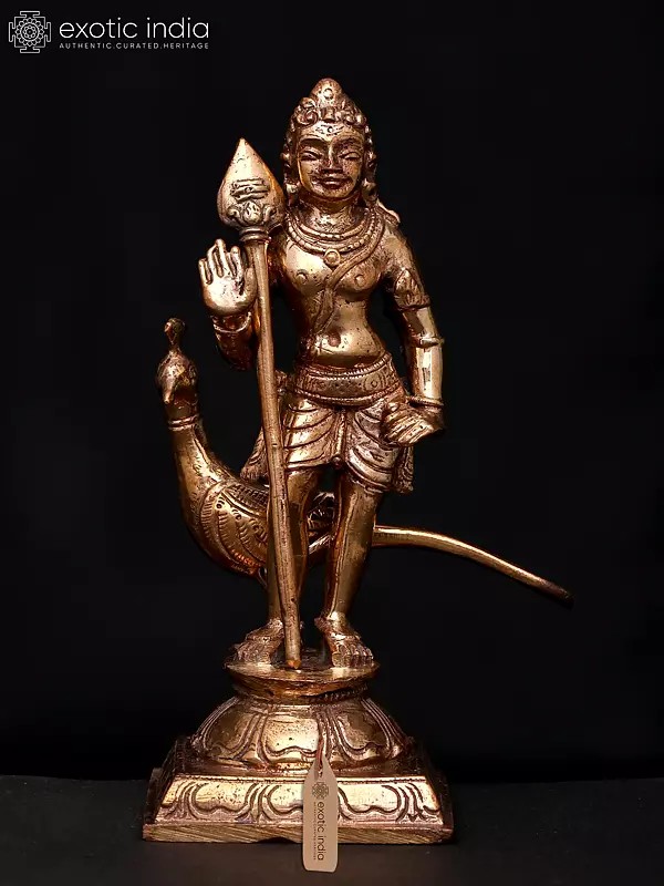 4 Small Karttikeya (Murugan) | Handmade | Madhuchista Vidhana (Lost-Wax) | Panchaloha Bronze from Swamimalai"