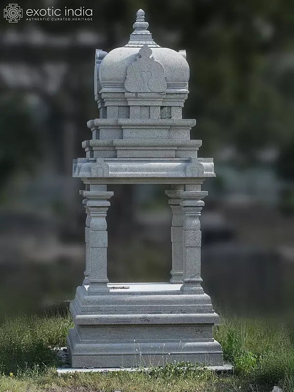 145" Large Sized Granite Stone Mandapam With Pillers