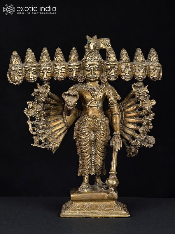 10" Dashanana (Ravana) | Brass Statue