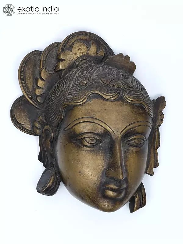 5" Small Goddess Parvati Face Wall Hanging Idol