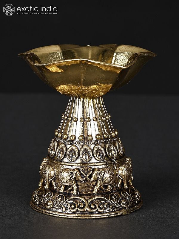 3" Designer Brass Diya