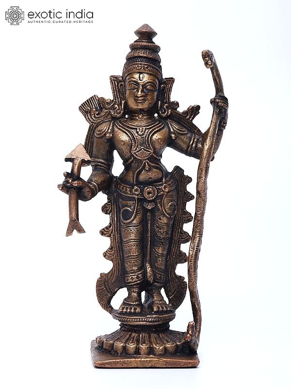 6" Standing Lord Rama | Copper Statue