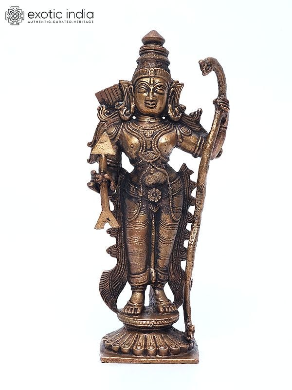 7" Standing Lord Rama | Copper Statue