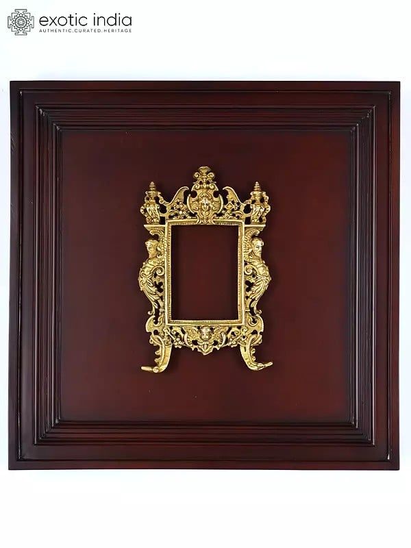 20" Designer Brass Frame | Wood Framed | Wall Hanging