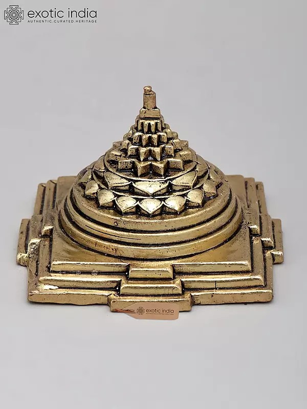 3" Superfine Shri Yantra | Brass Statue
