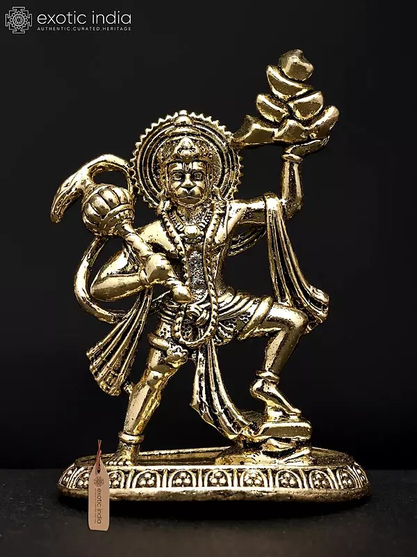 2" Small Sanjivani Hanuman | Brass Statue