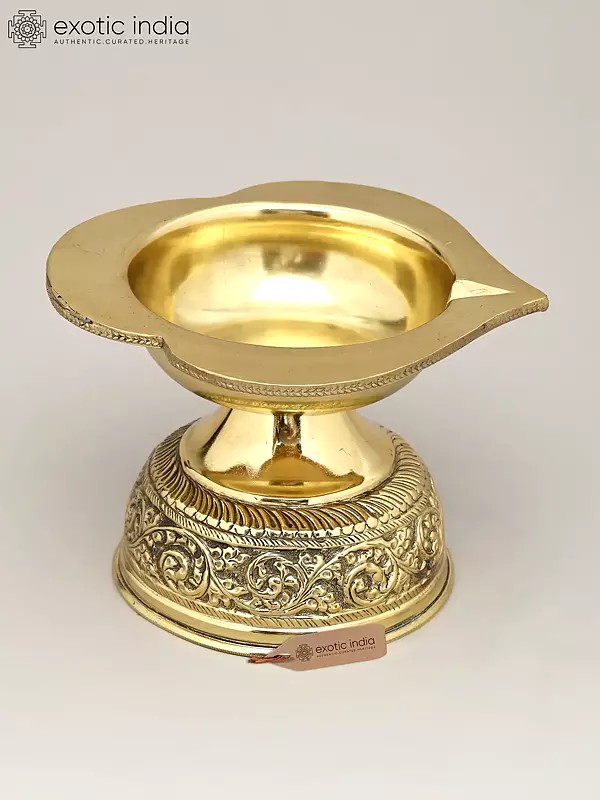 7" Superfine Brass Diya (Lamp) | Ritual Item