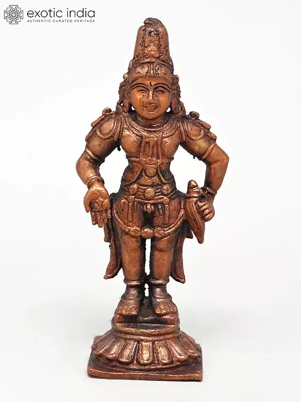 6" Small Standing Lord Vitthal | Copper Idol