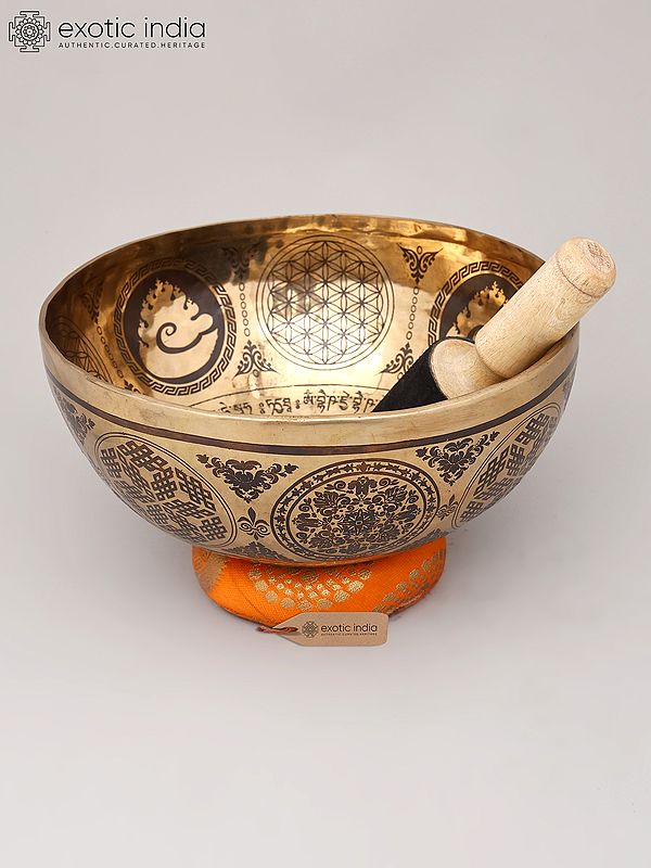 11" Relaxation and Sound Therapy Bronze Singing Bowl | Handmade | Made in India