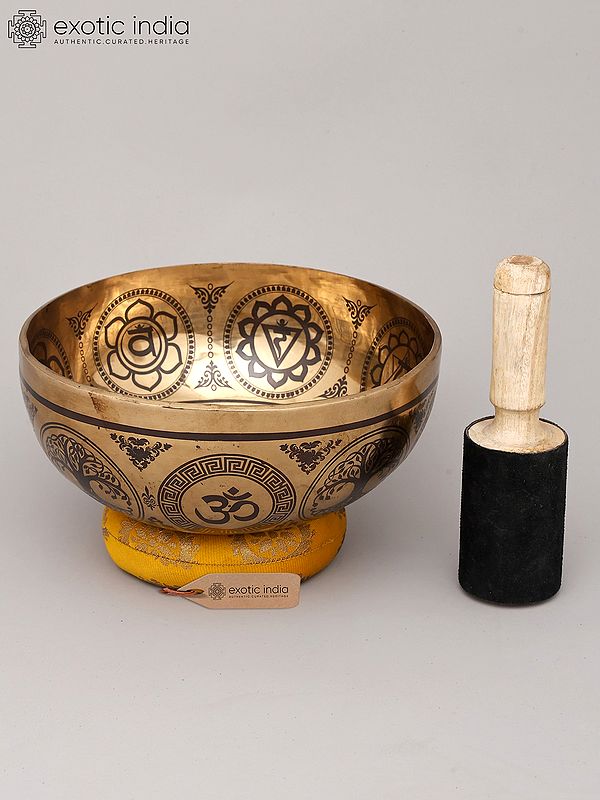 9" Tibetan Bronze Singing Bowl for Peace | Handmade | Made in India