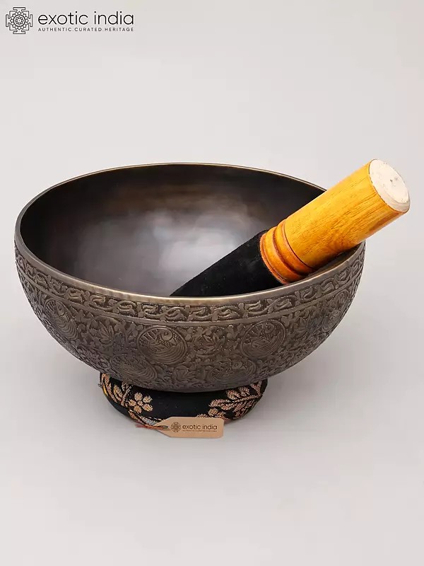 8" Himalayan Bronze Singing Bowl for Reduce Stress | Handmade | Made in India