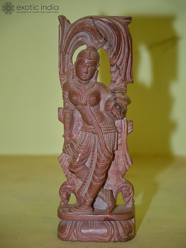 8" Beauty of Heaven - Apsara Statue | Hand Carved in Orissa Stone | Exquisite indian art