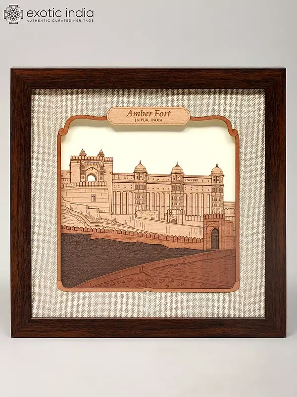 10" Amber Fort | Wall Hanging Wood Frame | Home Decor