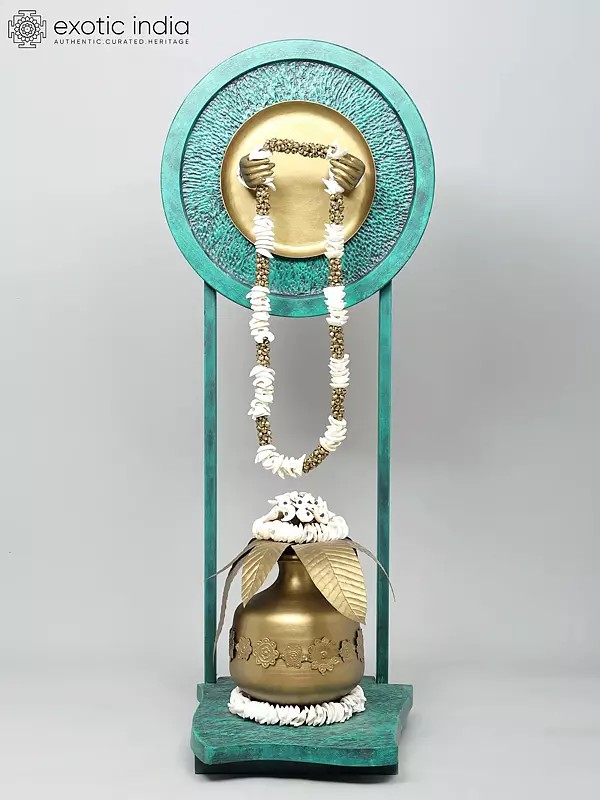 59" Large The Holy Kalash – Essence of Divinity for Welcome | Brass Statue