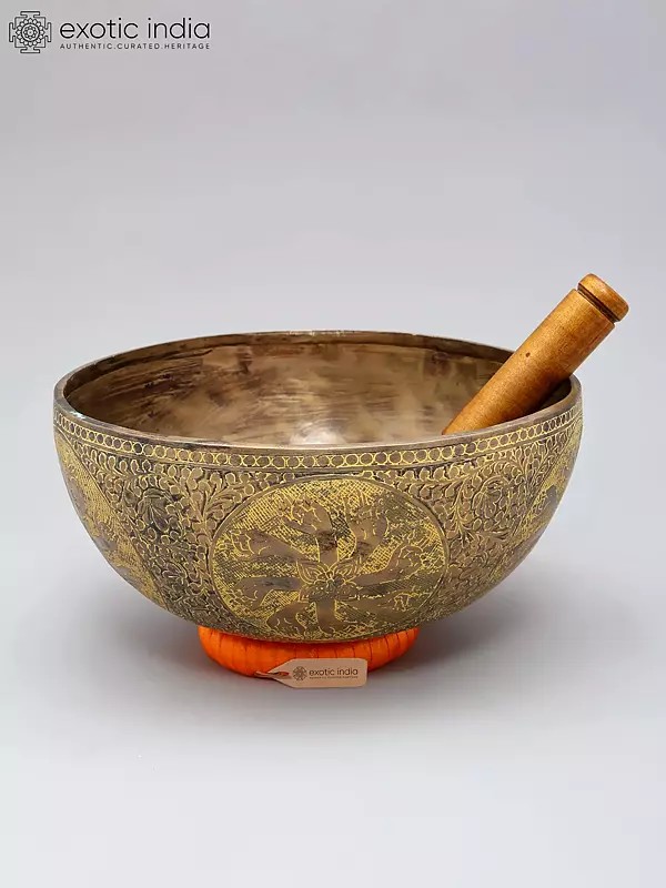 9" Tibetan Sacred Mandala Singing Bowl