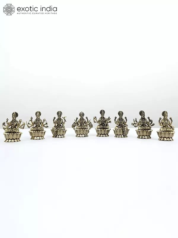 3" Small Superfine Ashtalakshmi Set | Brass Statues