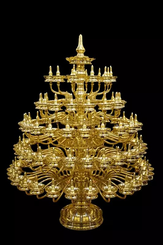 60" Large Brass Pooja Lamp | Ritual And Oil Lamp | Award Winner Artist | Handcrafted