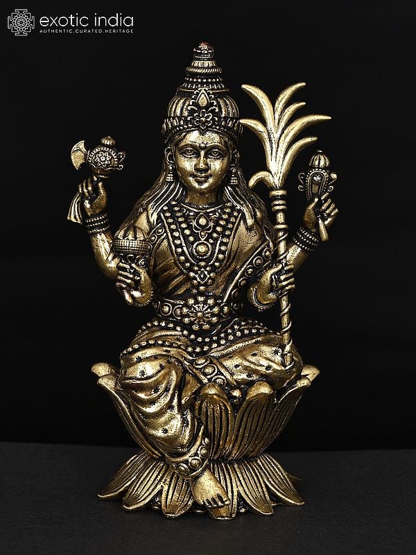 4" Small Superfine Goddess Rajarajeshvari | Brass Statue