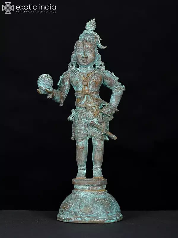 6" Small Standing Lord Krishna | Bronze Statue