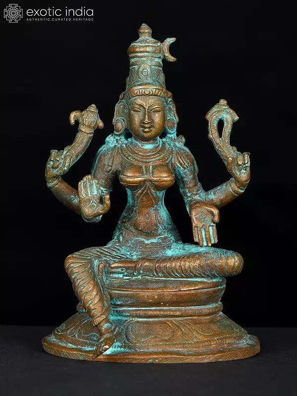 3" Small Goddess Parvati | Bronze Statue