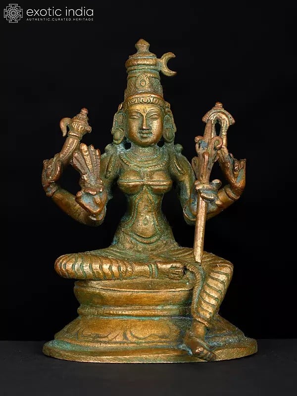 3" Tripura Sundari (Goddess Rajarajeshvari) | Bronze Statue