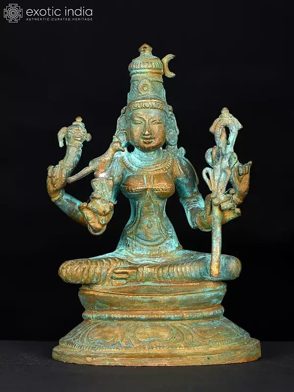 3" Small Goddess Rajarajeshvari (Tripura Sundari) | Bronze Statue