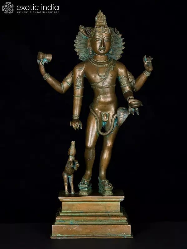 20" Bhikshatana Shiva | Bronze Statue