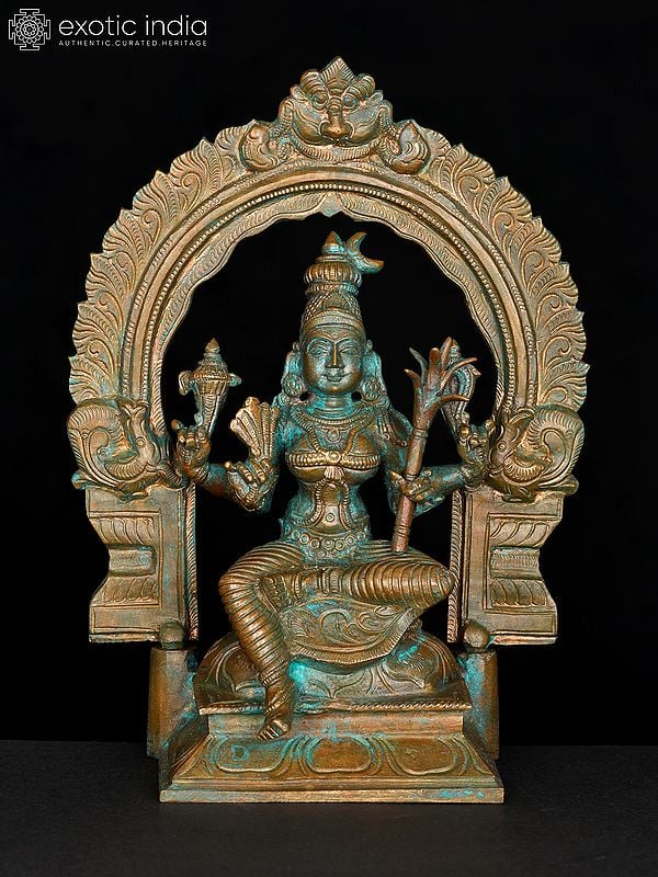 8" Goddess Rajarajeshvari (Tripura Sundari) | Bronze Statue