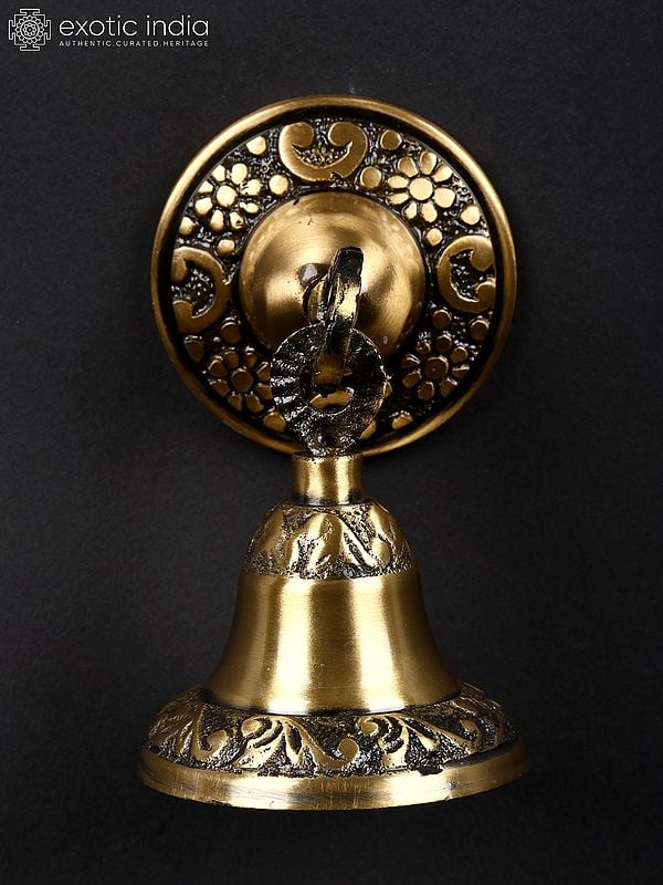 3" Small Wall Hanging Bell in Brass