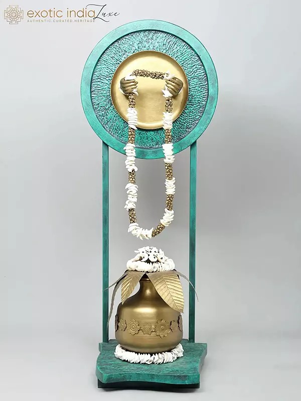 59" Large The Holy Kalash – Essence of Divinity for Welcome | Brass Statue