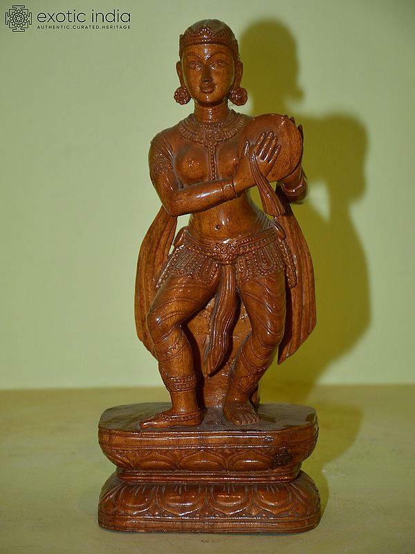 11" Goddess of Beauty | Apsara Statue | Hand Carved in Orissa Stone | Excellent Indian Art