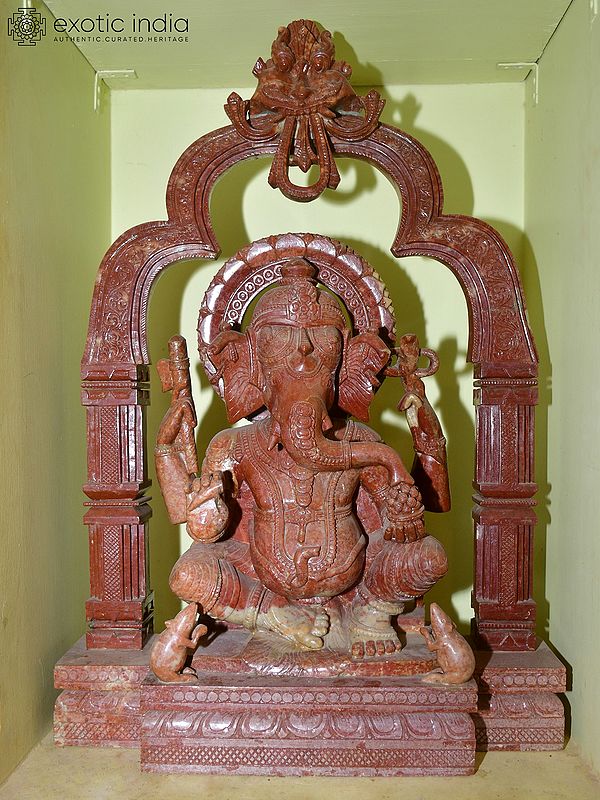 26" Lord Ganesha - Symbol of Wisdom and Auspicious Beginnings | Orissa Stone Statue | Exquisite Indian Art