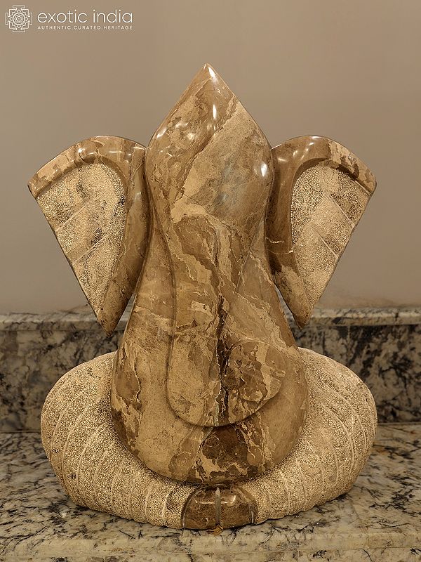 36" Lord Ganesha - Lord of Auspicious Beginnings | Modern Art Sculpture | Marble | Exquisite Indian Art