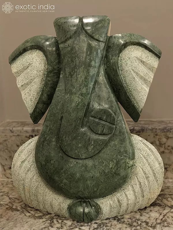 30" Sitting Lord Ganesha - Ganpati Bappa | Modern Art Statue | Marble | Exquisite Indian Art