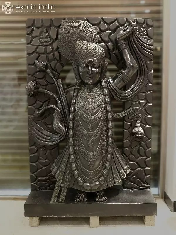 60" Lord Shrinathji Statue | Abstract Modern Art | Marble | Exquisite Indian Art